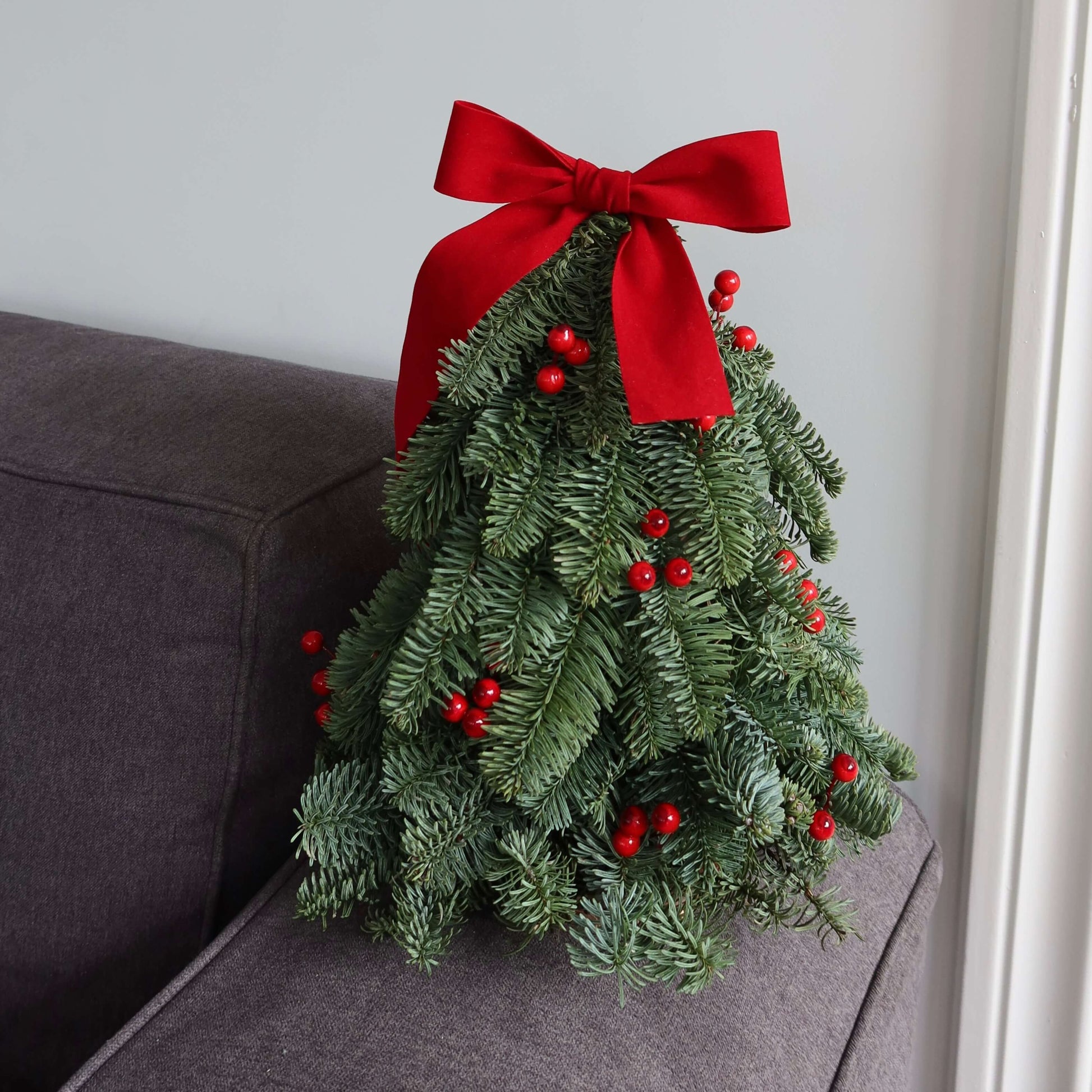 Arbol rojo mini decortivo de navidad 